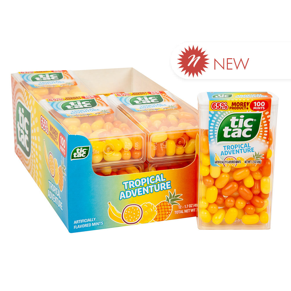 Wholesale Tic Tac - Tropical Advnture 1.14Oz - 100Pc- Bulk