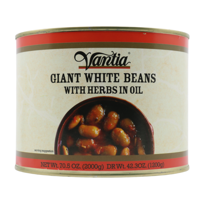 Vantia Giant White Beans with Herbs in Oil 1900 Gram