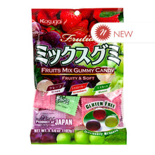 Wholesale Kasugai Frutia Assorted Grape Strawberry Muscat Gummy Candy 3.59 Oz Peg Bag- Bulk