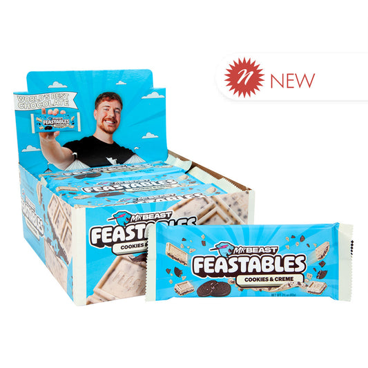 Wholesale Mrbeast Feastables Cookies & Creme Bar 2.11 Oz- Bulk