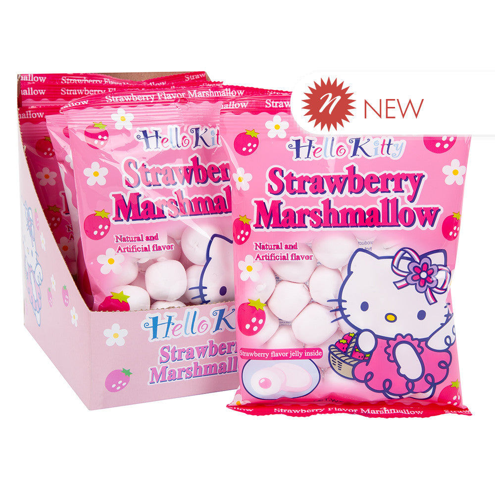 Wholesale Hello Kitty Strawberry Marshmallows Peg Bag- Bulk