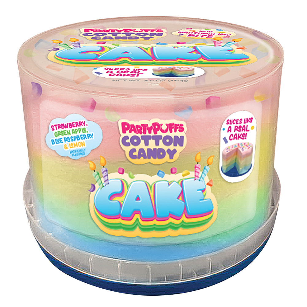 Wholesale Party Puffs Cotton Candy Cake 4.2 Oz Tub- Bulk