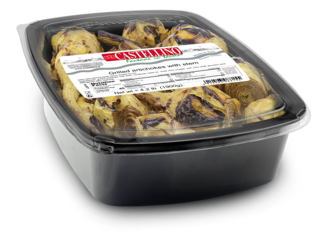 Wholesale Castellino Grilled Artichoke Hearts with Stem 4 lb- Bulk