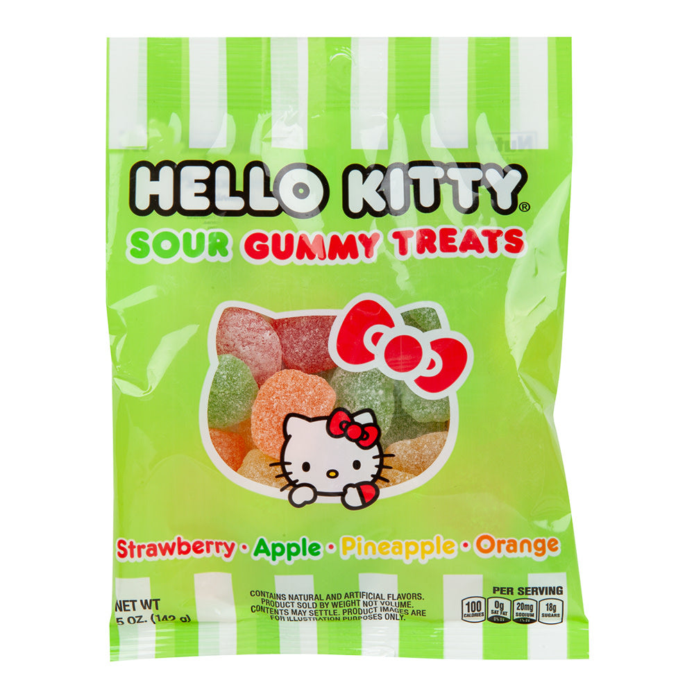 Wholesale Hello Kitty Sour Assorted Gummies 5 Oz Peg Bag- Bulk