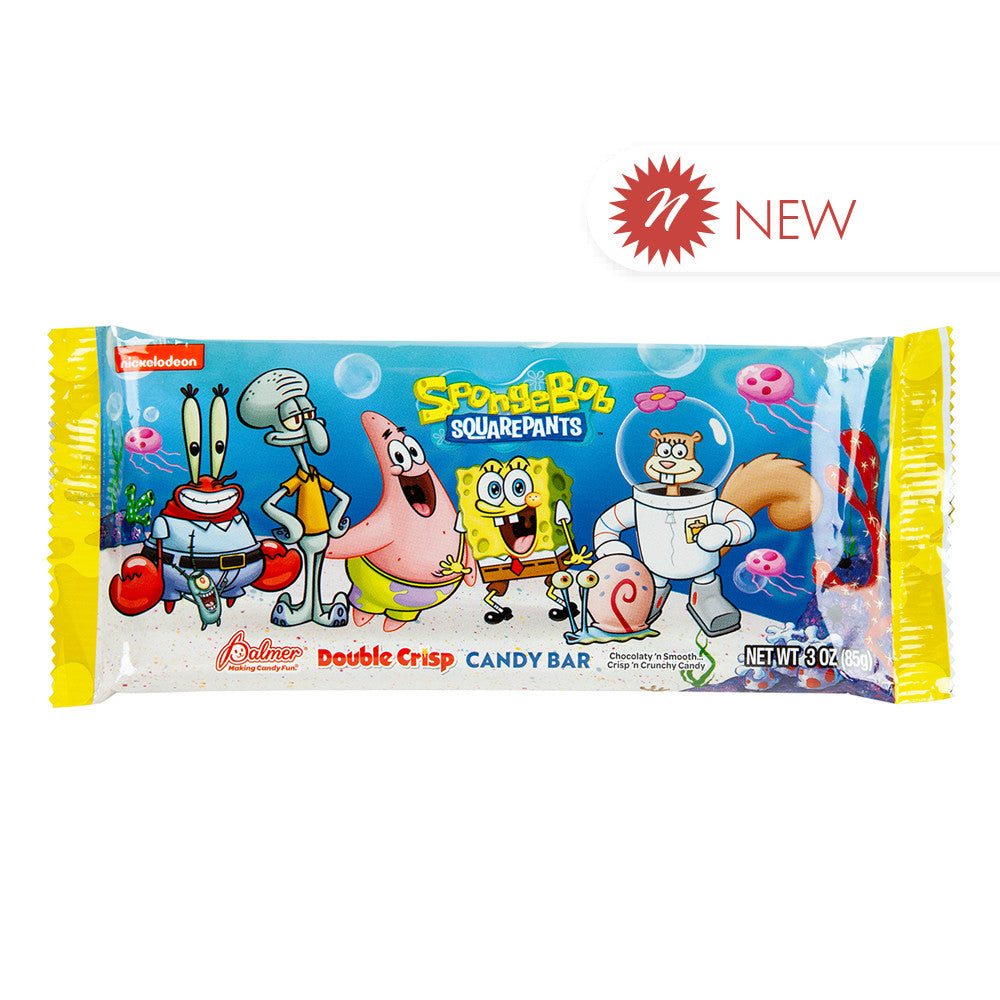 Wholesale Spongebob Squarepants Double Crisp Candy Bar 3 Oz- Bulk