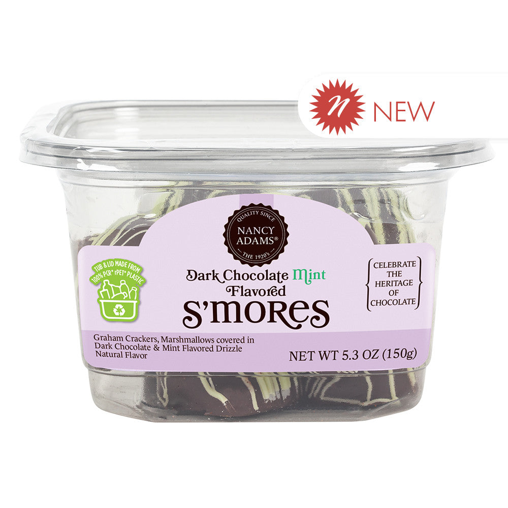 Wholesale Nancy Adams Dark Chocolate Mint S’Mores 5.3 Oz Tub- Bulk