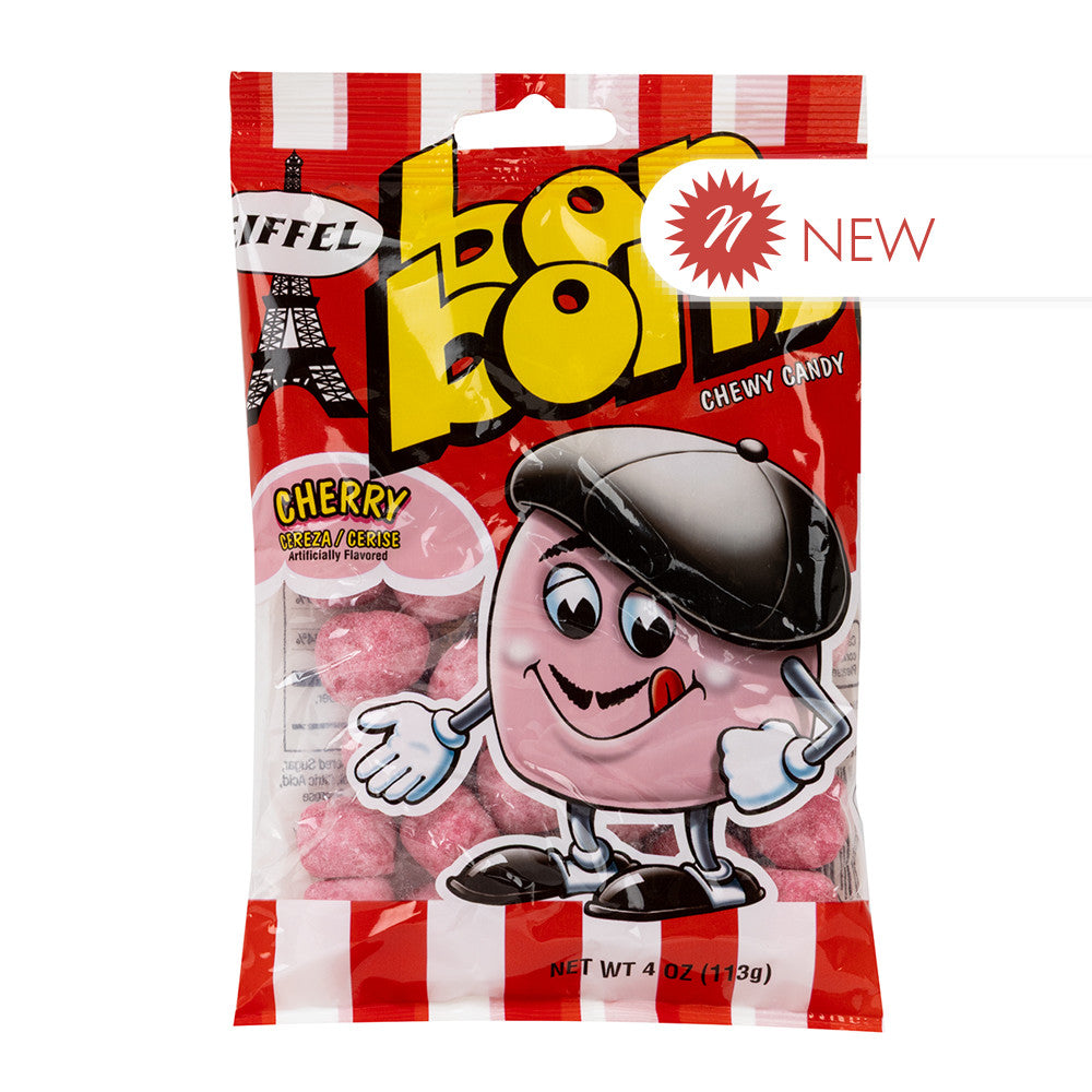 Wholesale Eiffel - Bonbons - Chewy Candy Cherry - Peg - 4Oz- Bulk