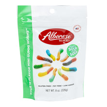 Wholesale Albanese 12 Flavor Sour Mini Gummi Worms 8 Oz Pouch- Bulk