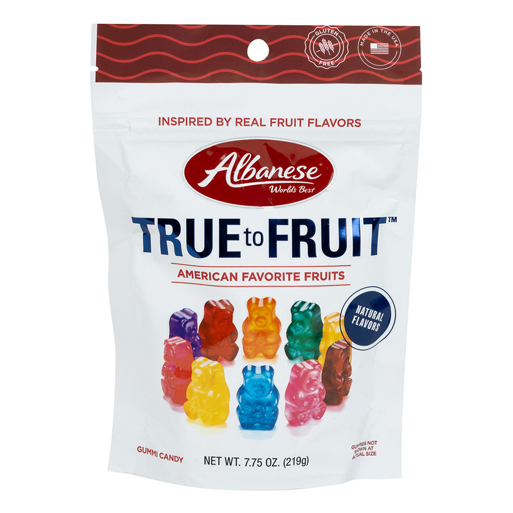 Wholesale Albanese True To Fruit American Favorite Fruits Gummies 7.75 Oz Pouch- Bulk