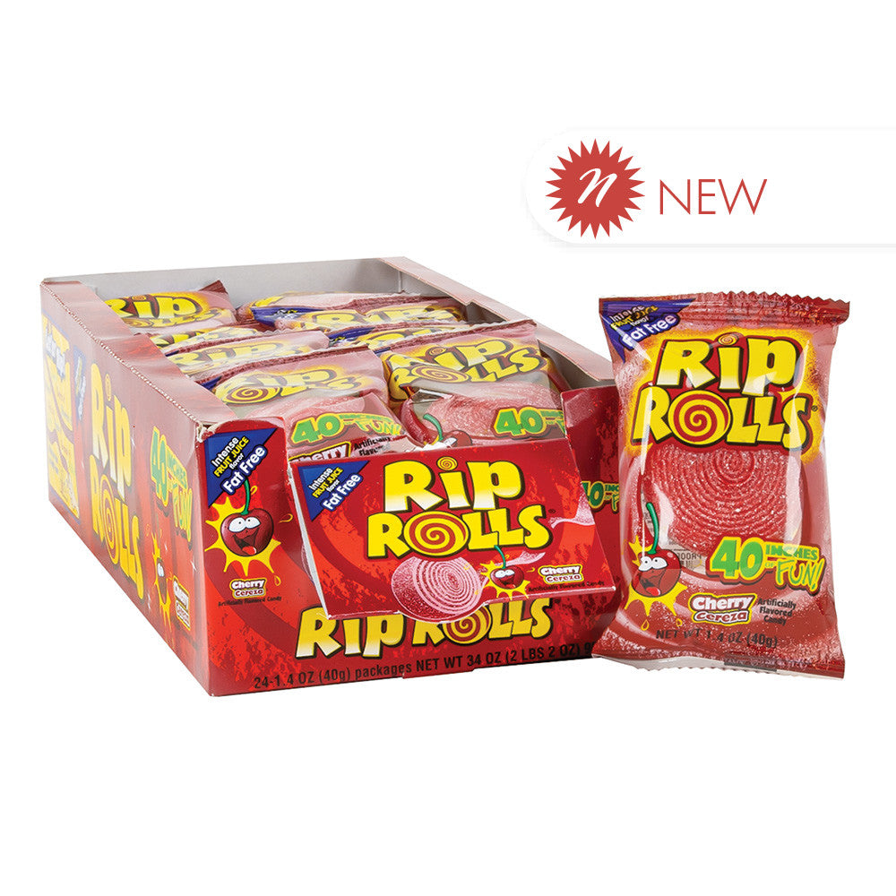 Wholesale Rip Rolls - Cherry 1.4Oz- Bulk