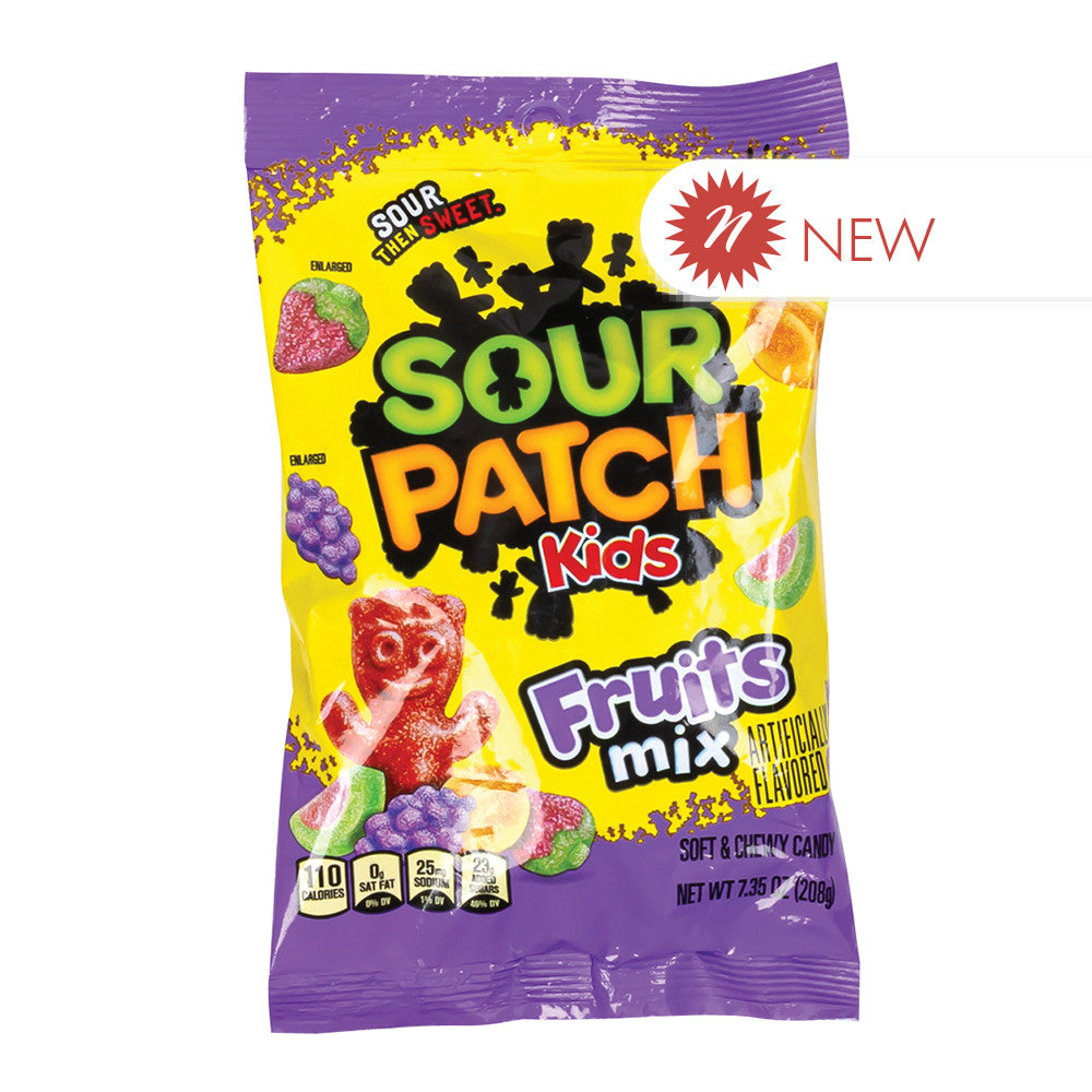 Wholesale Sour Patch Kids Fruits Mix 7.35 Oz Peg Bag- Bulk