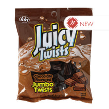 Wholesale Juicy Twists Chocolate Jumbo Twists 4 Oz Peg Bag- Bulk