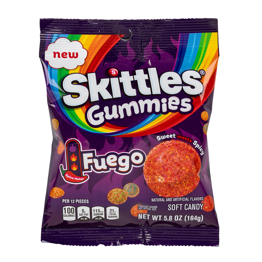 Wholesale Skittles Fuego Gummies 5.8 Oz Peg Bag- Bulk