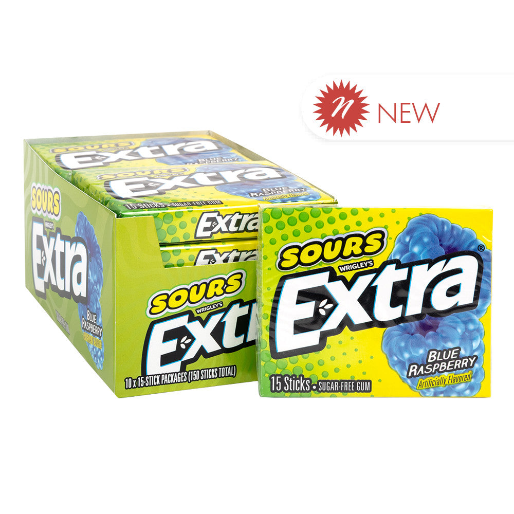 Extra Gum Blue Raspberry Sours