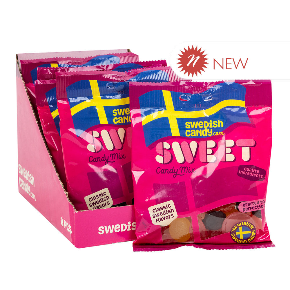 Wholesale Swedishcandy.Com Sweet Candy Mix 3.5 Oz Peg Bag- Bulk