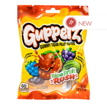 Wholesale Gupperz Ripe Fruit Rush Gummy Liquid Filled Popperz 2.54 Oz Peg Bag- Bulk