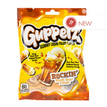 Wholesale Gupperz Rockin' Root Beer Float Gummy Liquid Filled Popperz 2.54 Oz Peg Bag- Bulk