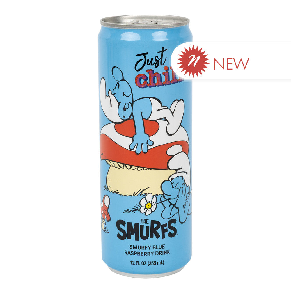 Wholesale The Smurfs Just Chill Blue Raspberry Drink 12 Oz Can- Bulk