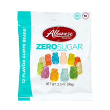Wholesale Albanese Zero Sugar 12 Flavor Gummi Bears 3.5 Oz Peg Bag- Bulk