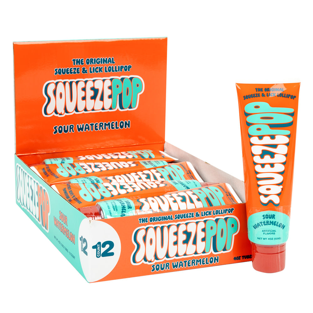 Wholesale Squeeze Pop - Tube - Sour Watermelon - 4Oz- Bulk