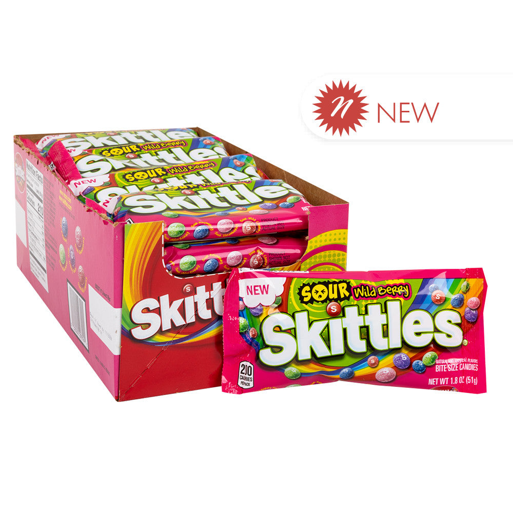 Wholesale Skittles Sour Wild Berry 1.8 Oz Bag- Bulk