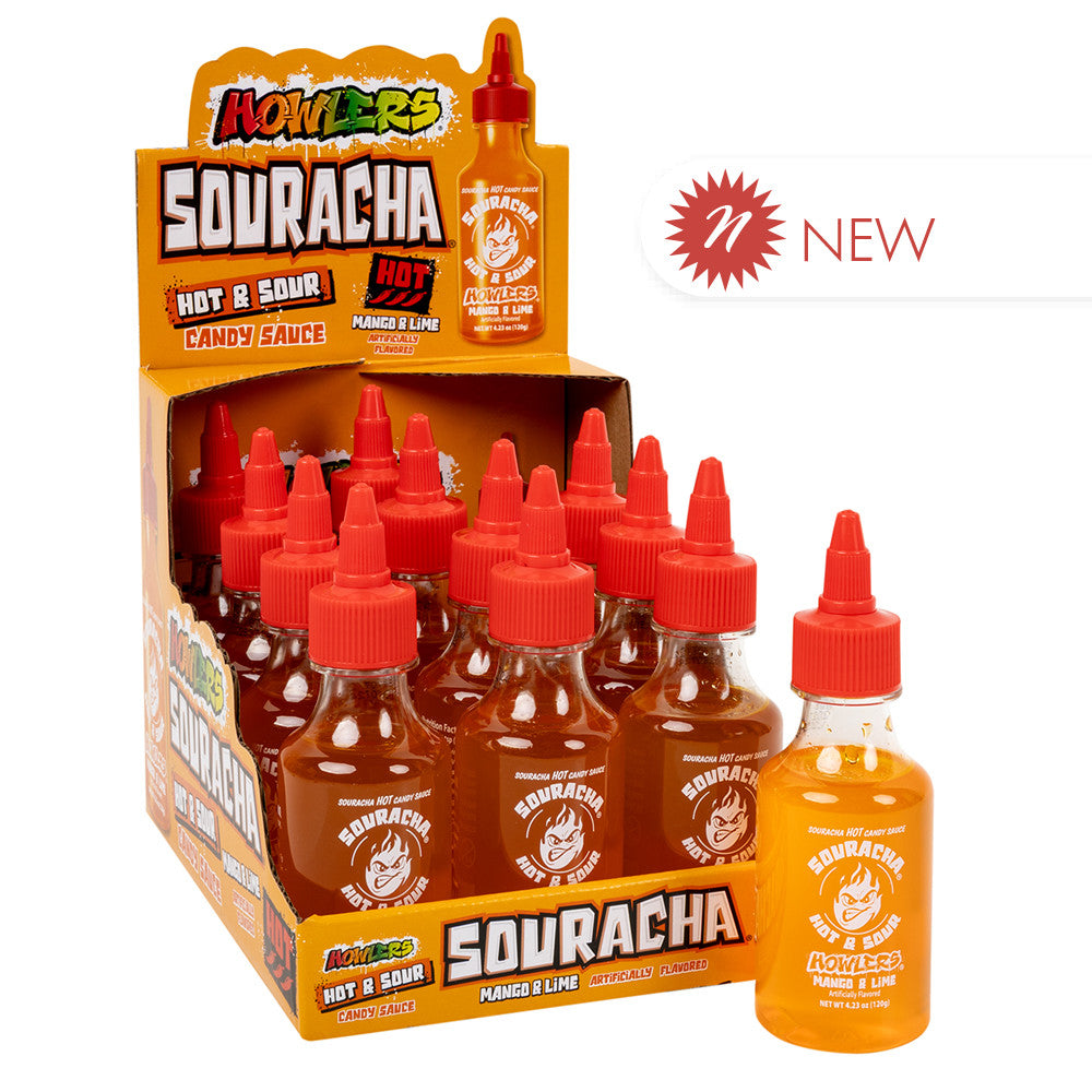 Wholesale Howlers Hot & Sour Mango & Lime Souracha 4.23 Oz Bottle- Bulk