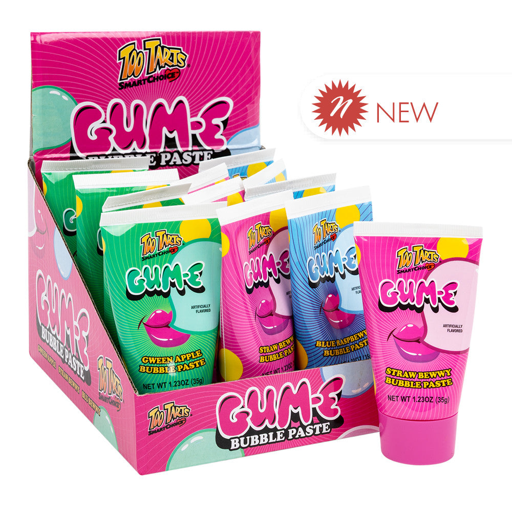 Wholesale Too Tarts Gum-E Bubble Paste 1.2 Oz Tube- Bulk