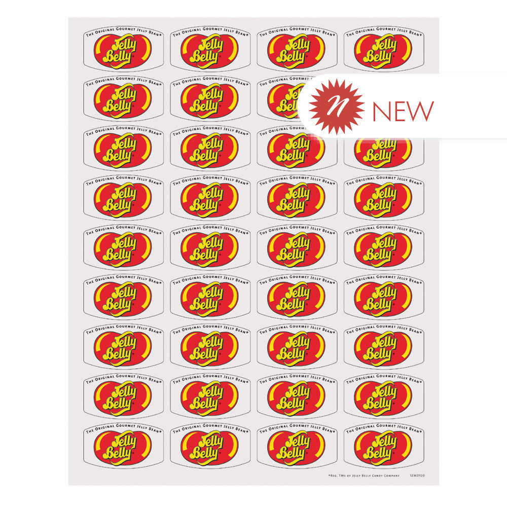 Wholesale Jelly Belly - Logo Stickers - 36 Count Sheet - Pk1- Bulk