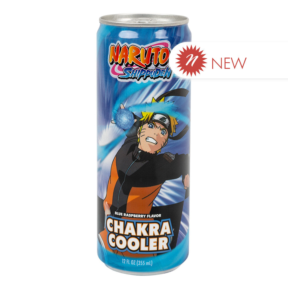 Wholesale Naruto Shippuden Blue Raspberry Chakra Cooler Drink 12 Oz Can- Bulk