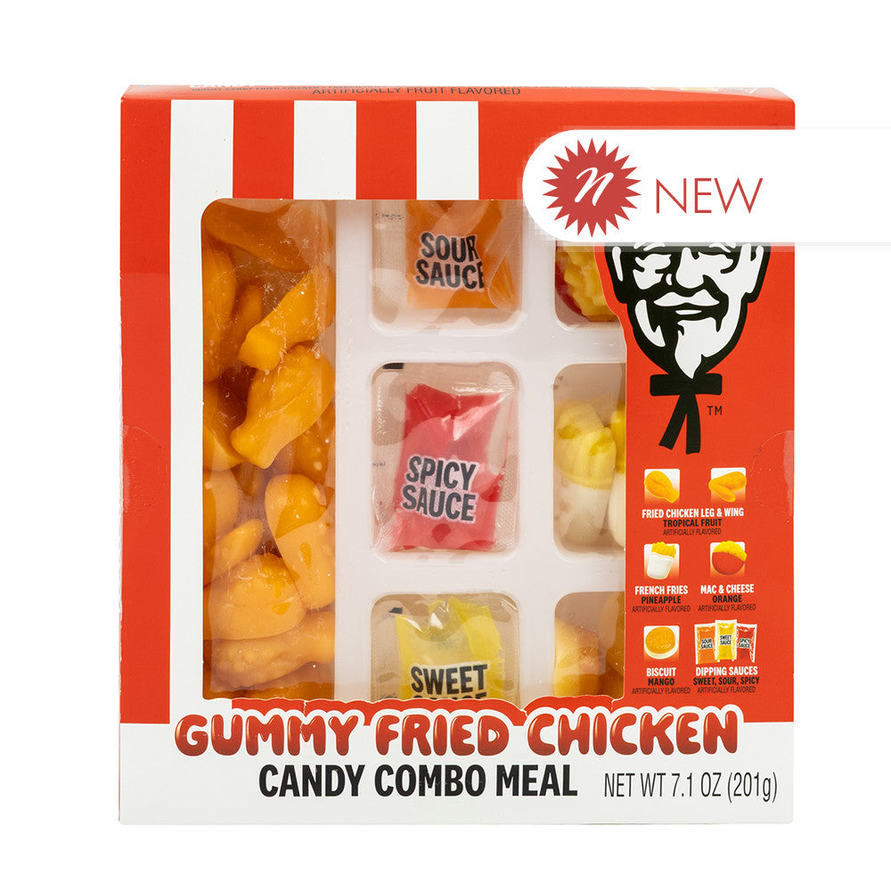 Kfc Gummy Fried Chicken Candy Combo Meal 7.1 Oz Box