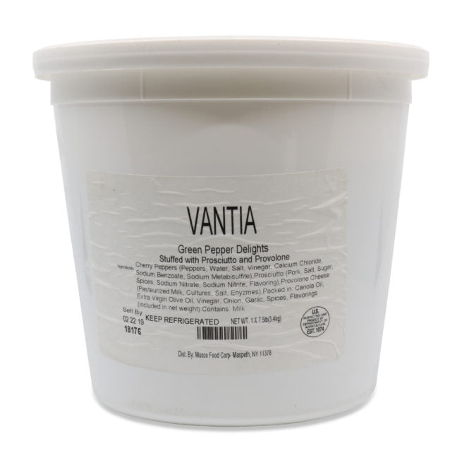 Wholesale Vantia Pepper Delights with Provolone and Prosciutto 7.5 LB-2ct Case Bulk