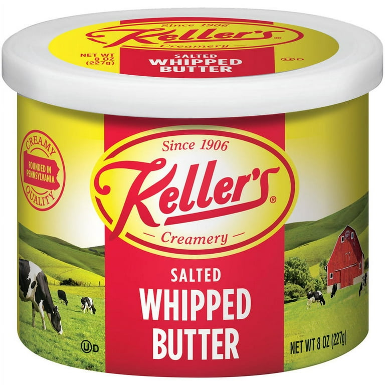 Keller's Creamery Salted All Natural Whipped Butter 8oz 12ct
