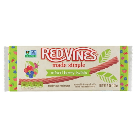 Wholesale Red Vines Made Simple Berry Twists Tray 4oz Bulk
