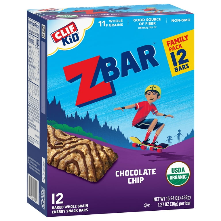 Clif Kid Zbar Chocolate Chip Energy Bars 15.24 Oz Box
