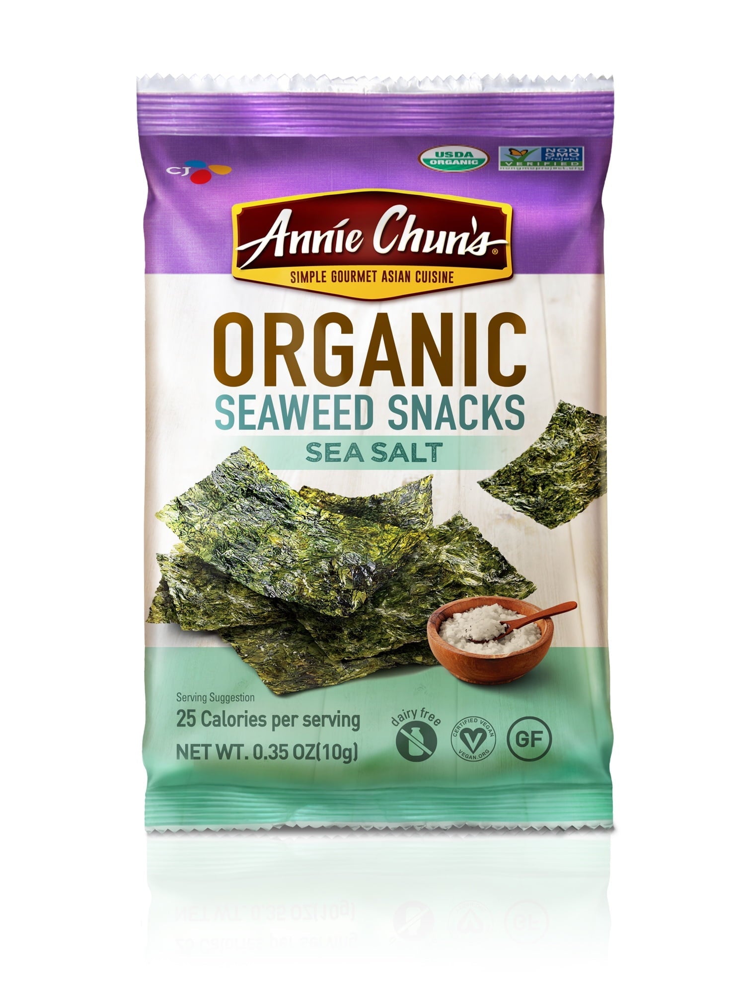 Annie Chuns Organic Seaweed Snacks Sea Salt 0.35 oz Bag