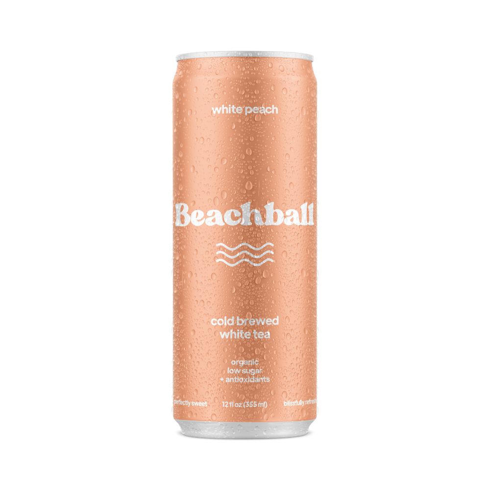 Beach Ball White Peach Cold Brewed Tea | 12 oz can