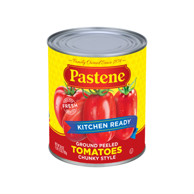 Pastene “Kitchen Ready” Chunky Peeled Tomatoes 28 OZ