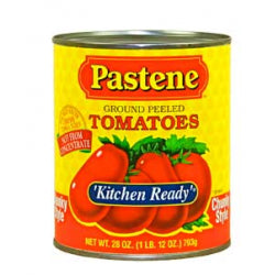 Pastene “Kitchen Ready” Ground & Peeled Tomatoes 108 OZ