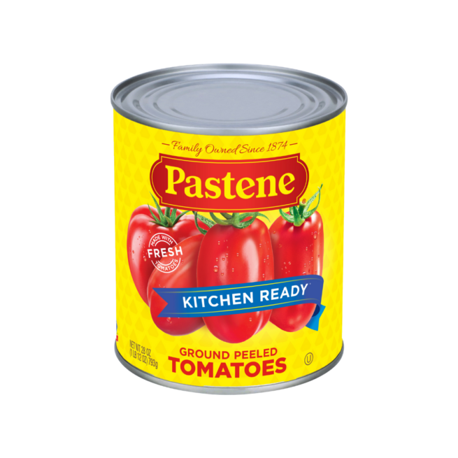 Wholesale Pastene Kitchen Ready Ground Peeled Tomatoes 28 oz- Bulk