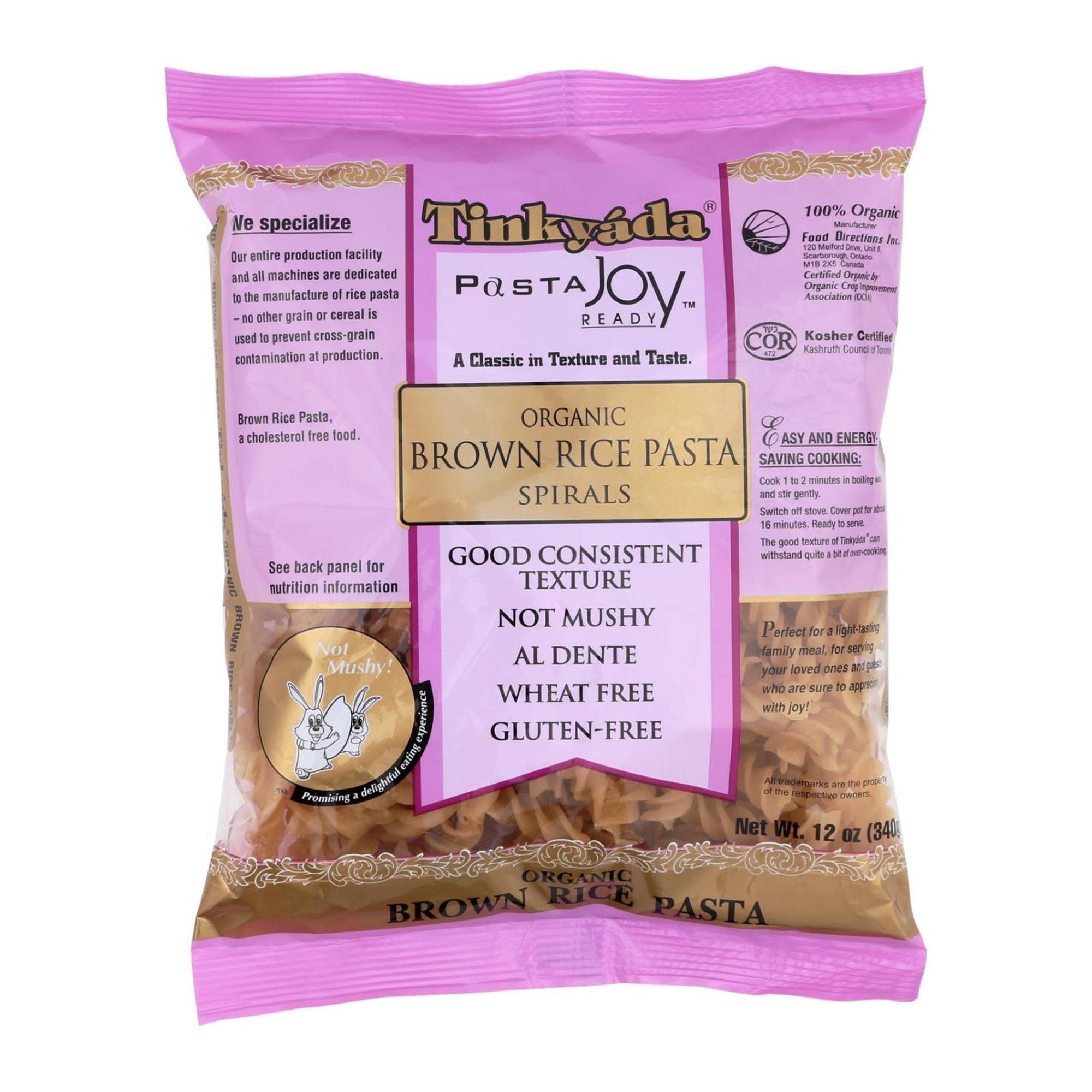 Tinkyada Brown Rice Pasta Spiral Organic 12 Oz