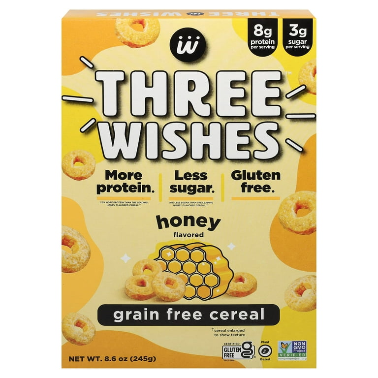 Three Wishes Cereal Honey 8.6 Oz