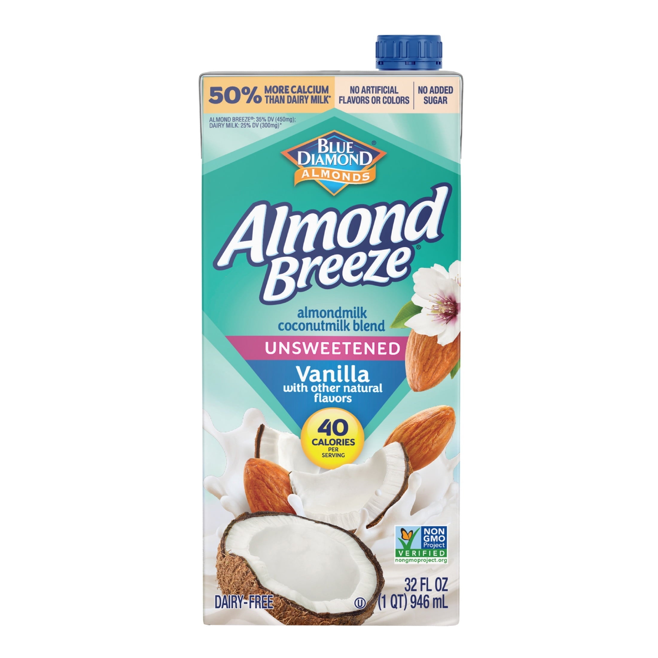 Blue Diamond Almond Breeze Almondmilk/Coconutmilk Blended 32 oz Carton