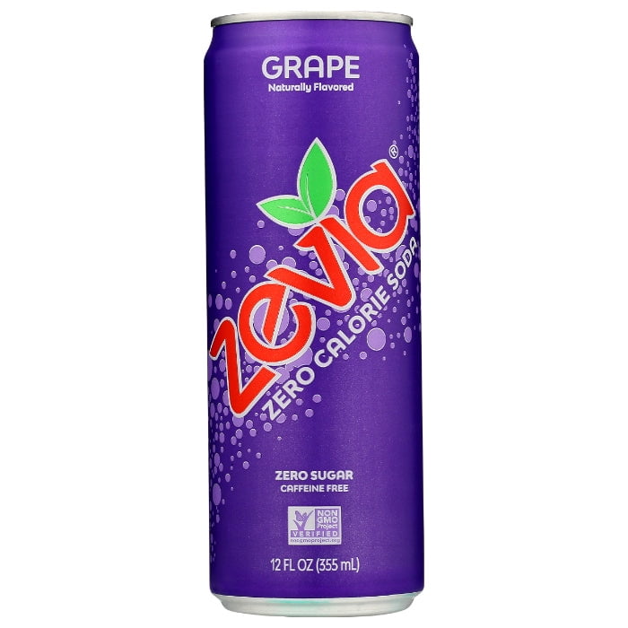 Zevia Zero Calorie Soda Grape 12 Fl Oz