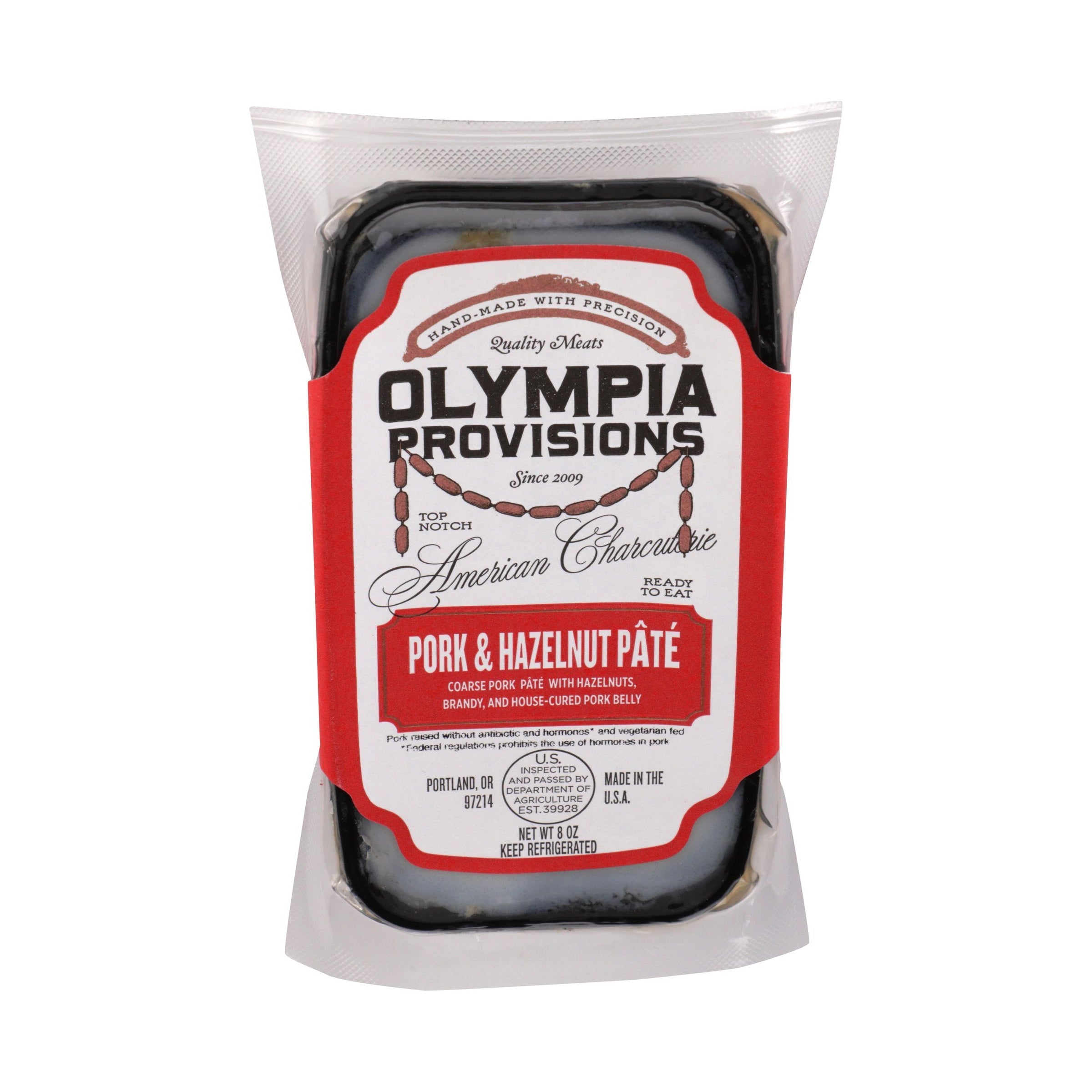 Olympia Provisions Pork & Hazelnut Pate 8oz 6ct