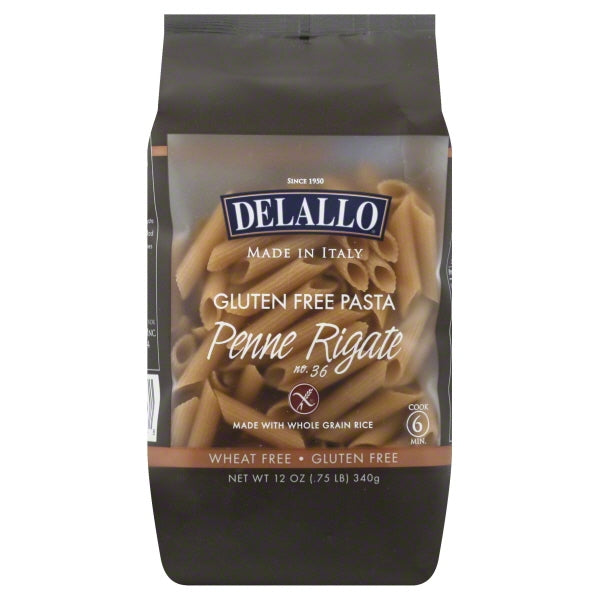 Delallo Gluten Free Pasta Penne Rigate 12 oz