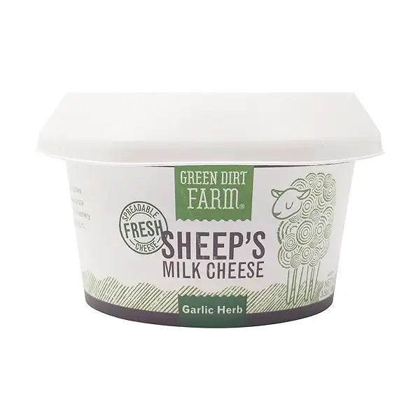 Wholesale Green Dirt Farm Fresh Sheep Milk Cheese Garlic And Herb 3.5 oz- Bulk
