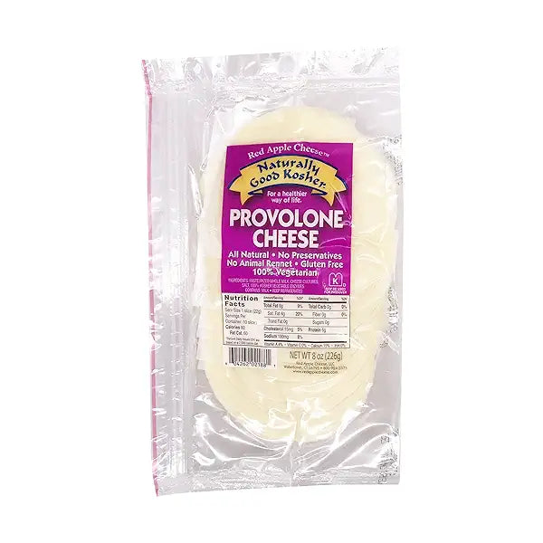 Naturally Good Kosher Sliced Provolone cheese 8oz 12ct
