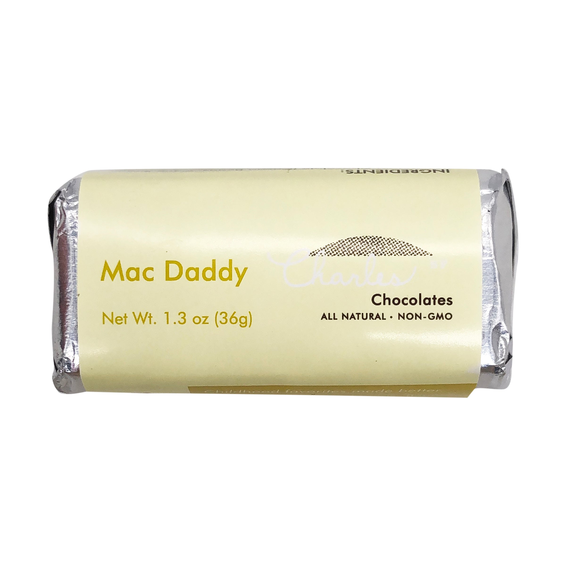 Charles Chocolates Mac Daddy Mini Macadamia Nut Bar 1.3oz 12ct