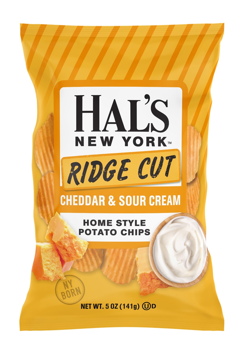 Hals Ny Chips 12/Large Ridge Cheddar & Sour Cream