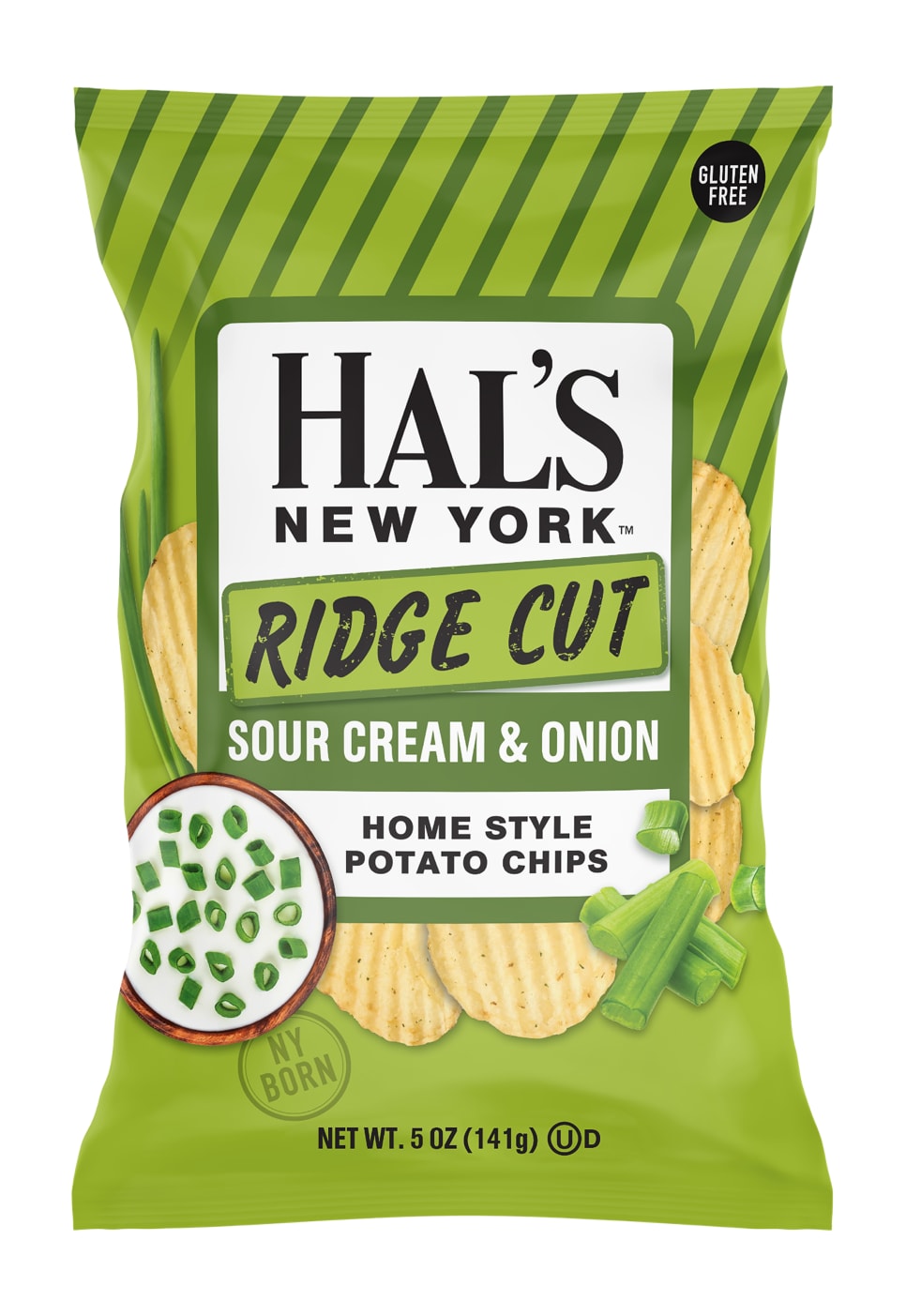 Hals Ny Chips 12/Large Ridge Sour Cream & Onion